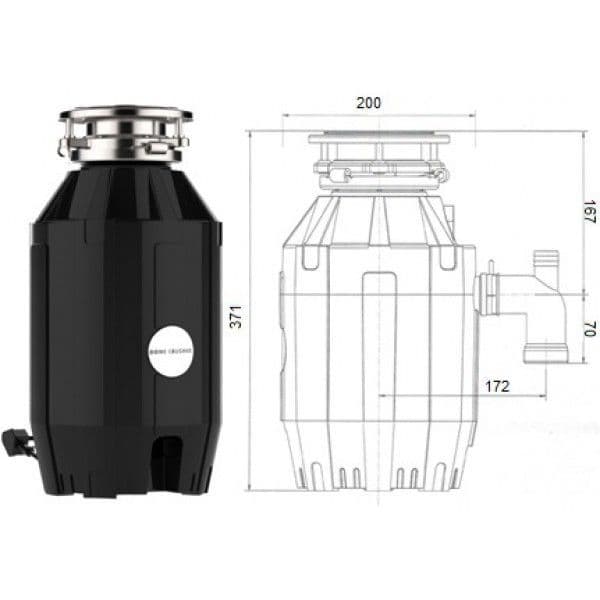 Измельчитель пищевых отходов Bone Crusher BC910