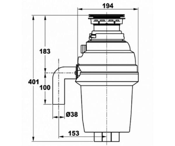 Измельчитель пищевых отходов Zorg ZR-75 D
