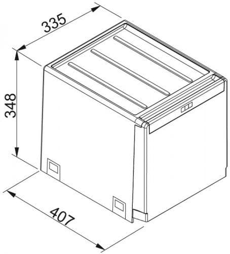 Сортер Franke Cube 40, автом. управление, 2 х 14 л (134.0039.332)