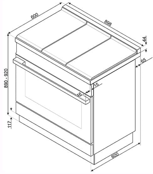 Варочный центр Smeg CPF9GPBL