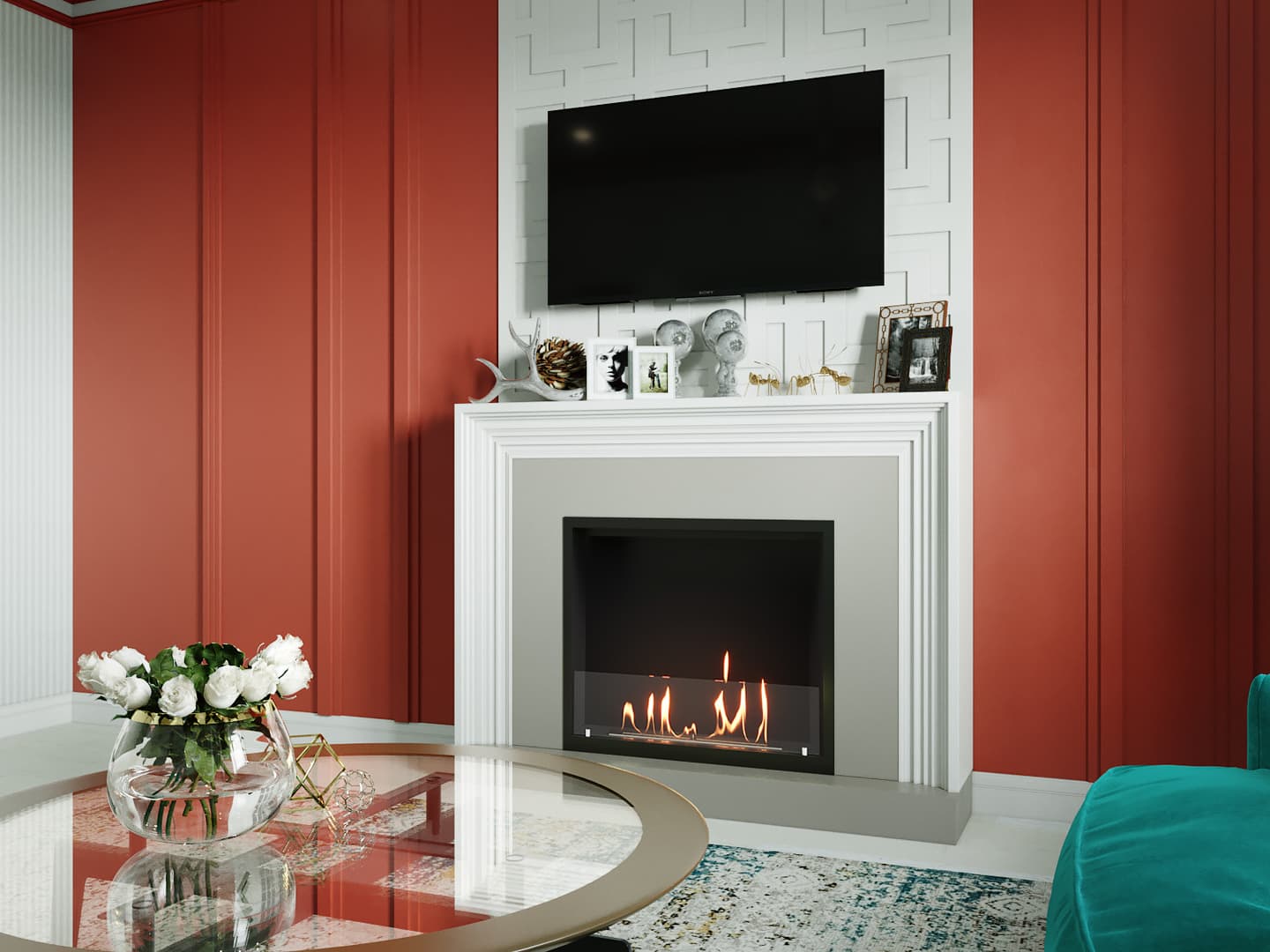 Встроенный биокамин Lux Fire Кабинет 810 М